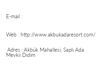 Akbk Ada Resort Hotel iletiim bilgileri